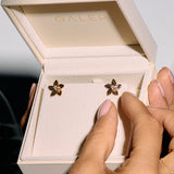 DIAMOND QUEEN OF THE NIGHT MINI EARRINGS YELLOW GOLD